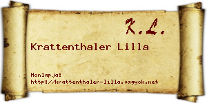 Krattenthaler Lilla névjegykártya