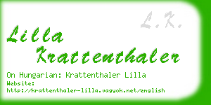 lilla krattenthaler business card